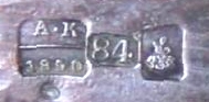 coherent hallmarks
assayer's mark 1850
town mark mid '800